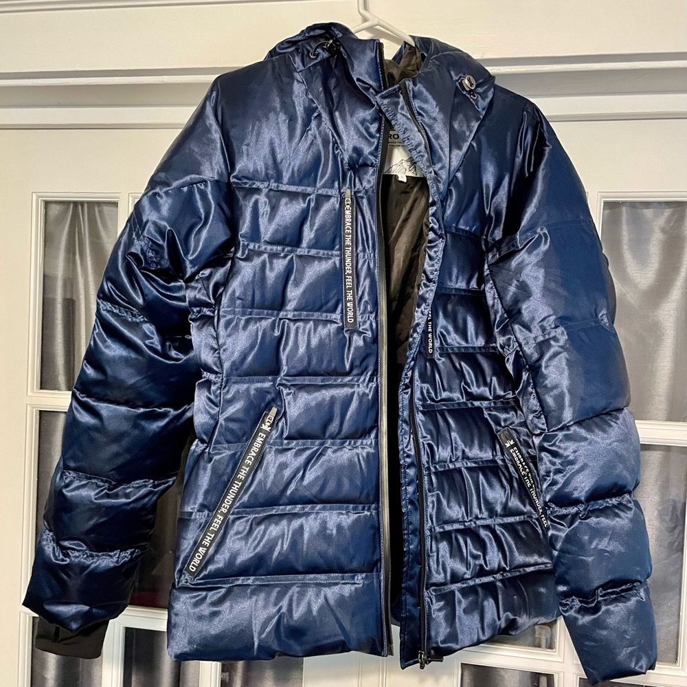 Women’s size large Orolay women’s puffer blue jacket